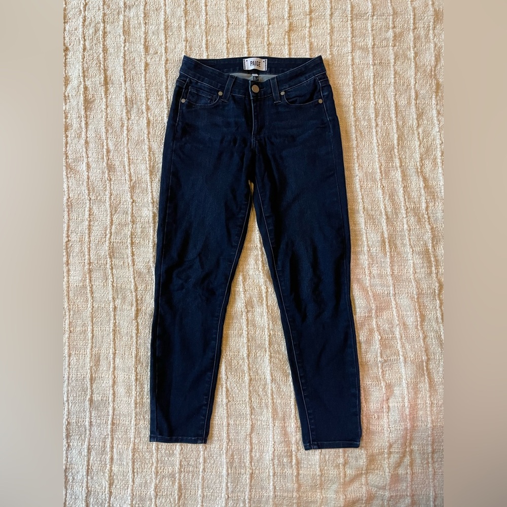 PAIGE Dark Blue Skinny Jeans - 24